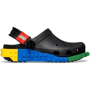 Crocs Unisex-Adult Classic LEGO System Clogs, LEGO Shoes for Women and Men(Black)