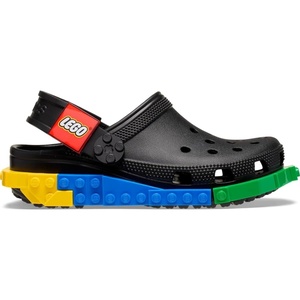 Crocs Unisex-Child Classic LEGO System Clogs, LEGO Shoes for Kids(Black)