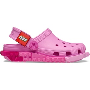 Crocs Unisex-Child Classic LEGO System Clogs, LEGO Shoes for Kids(Taffy Pink)