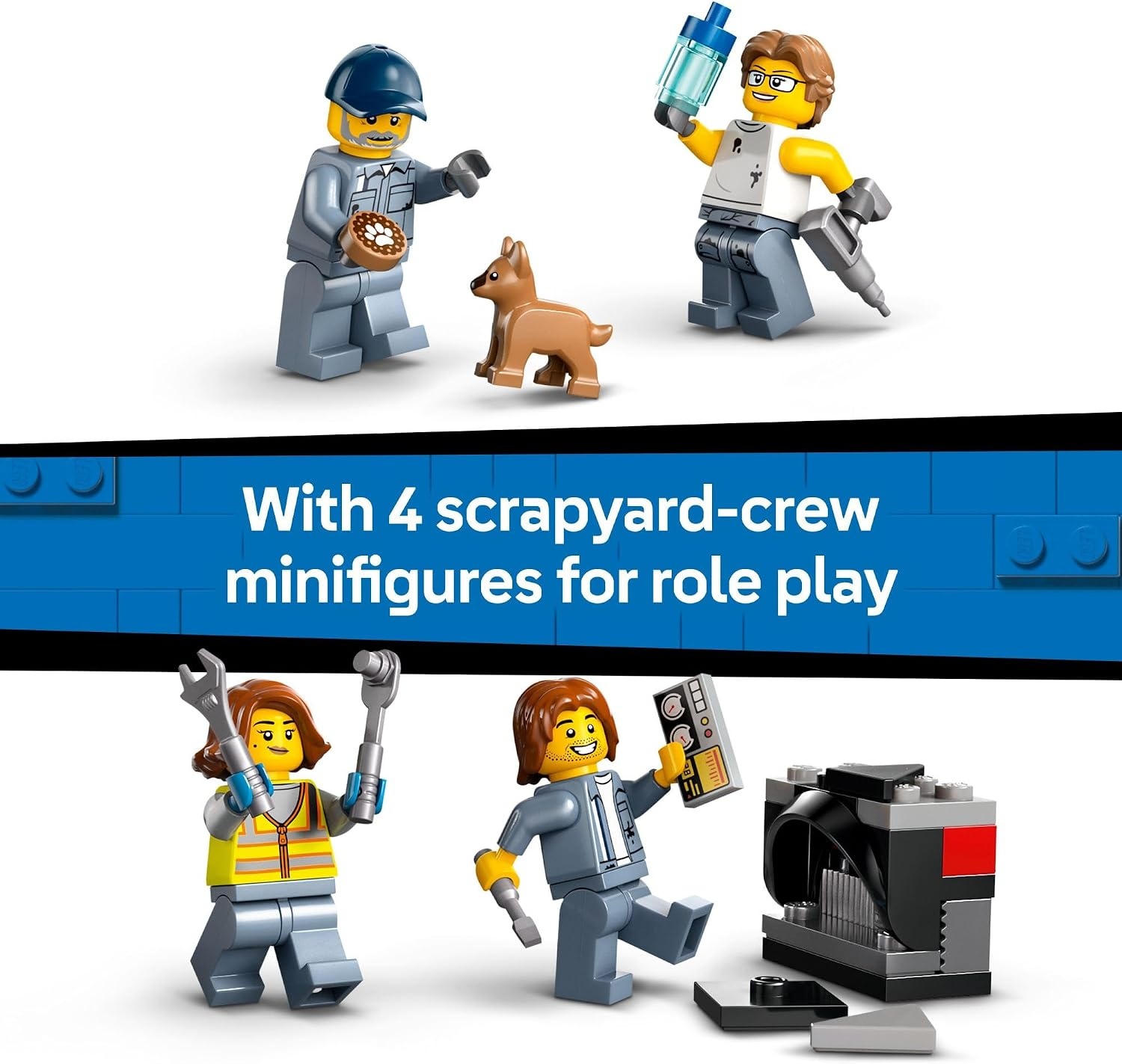 image:imageLEGO City Scrapyard with Cars Building Toy Figures and Playset for Kids Boys and Girls Ages 7 Learning and Educational Toy for Pretend Play Gift Idea for Birthdays 60472
