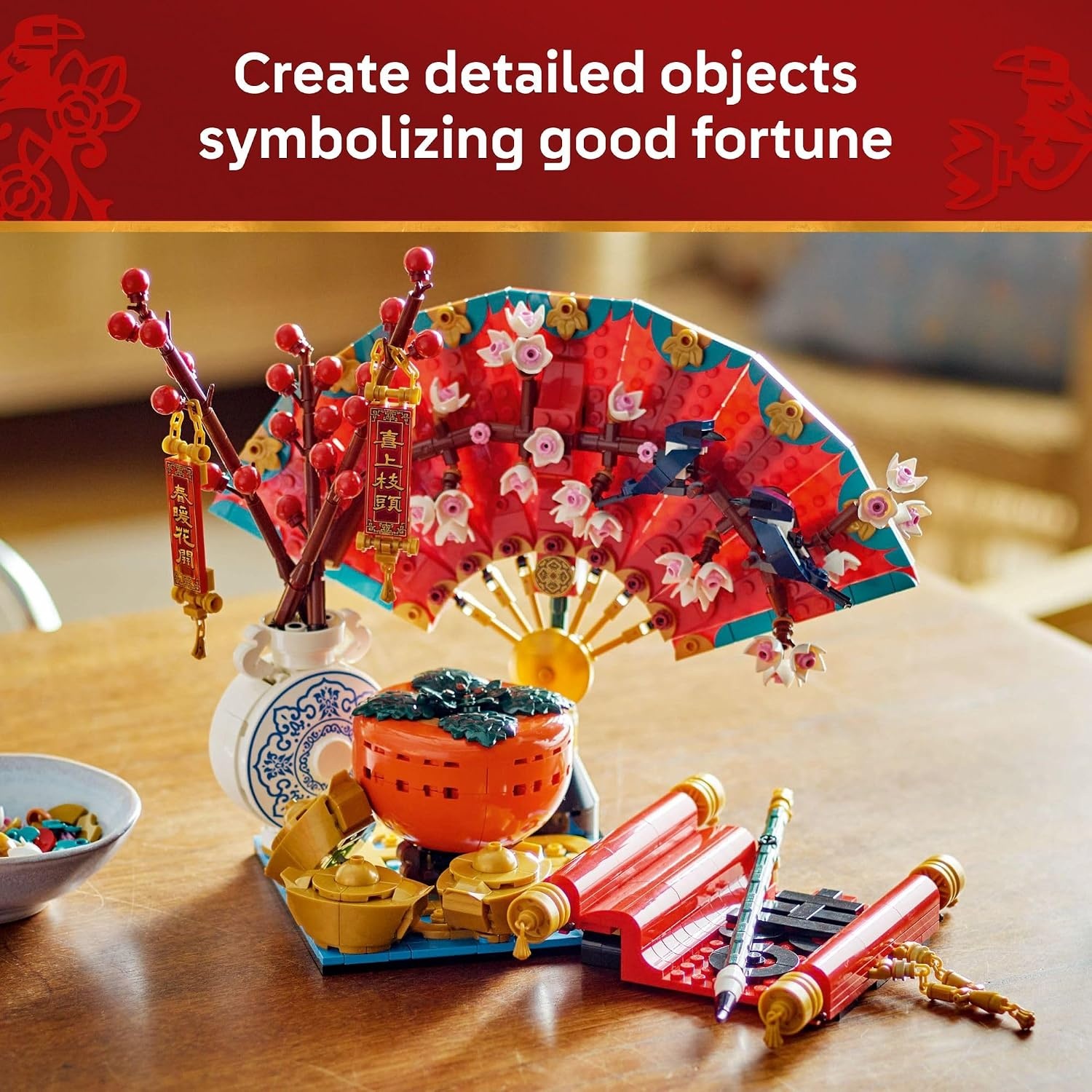 image:imageLEGO Spring Festival Good Fortune Learning and Educational Building Toy Chinese Festival Toy for Kids Boys and Girls Ages 9 Cultural Gift for Display and Decor 80117