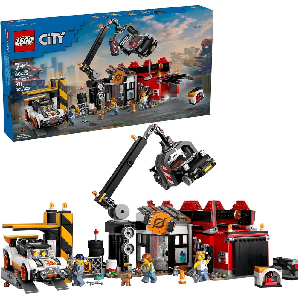 image:imageLEGO City Scrapyard with Cars Building Toy Figures and Playset for Kids Boys and Girls Ages 7 Learning and Educational Toy for Pretend Play Gift Idea for Birthdays 60472