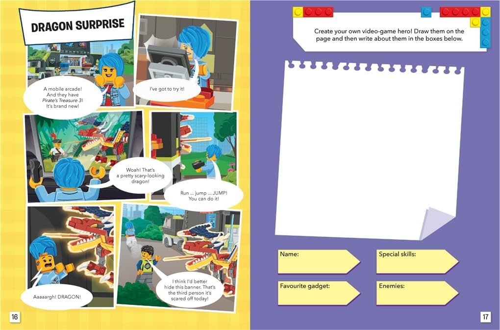 image:imageBuster Books LEGO Books Official Annual 2024 with gamer LEGO minifigure LEGO Minifigure Activity
