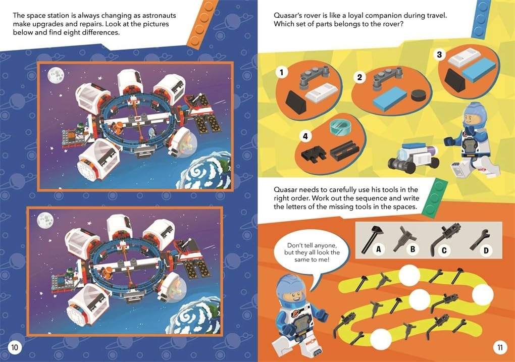 image:imageBuster Books LEGO City Space Mission with astronaut LEGO minifigure and rover minibuild LEGO Minifigure Activity