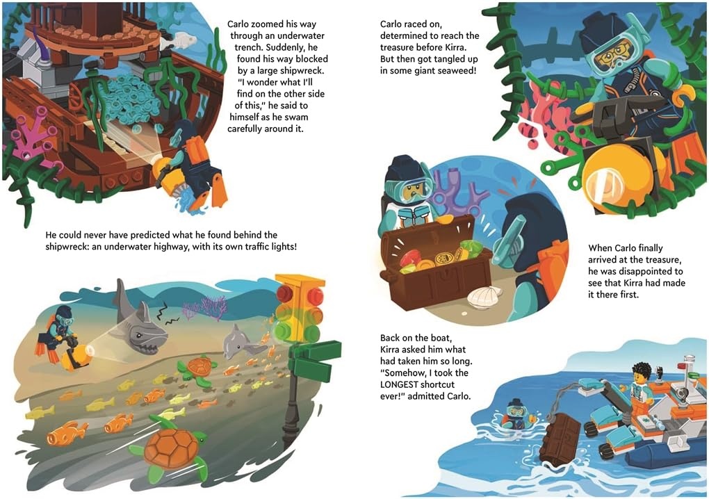 image:imageBuster Books LEGO City Splash into Summer with diver LEGO minifigure and underwater accessories LEGO Minifigure Activity