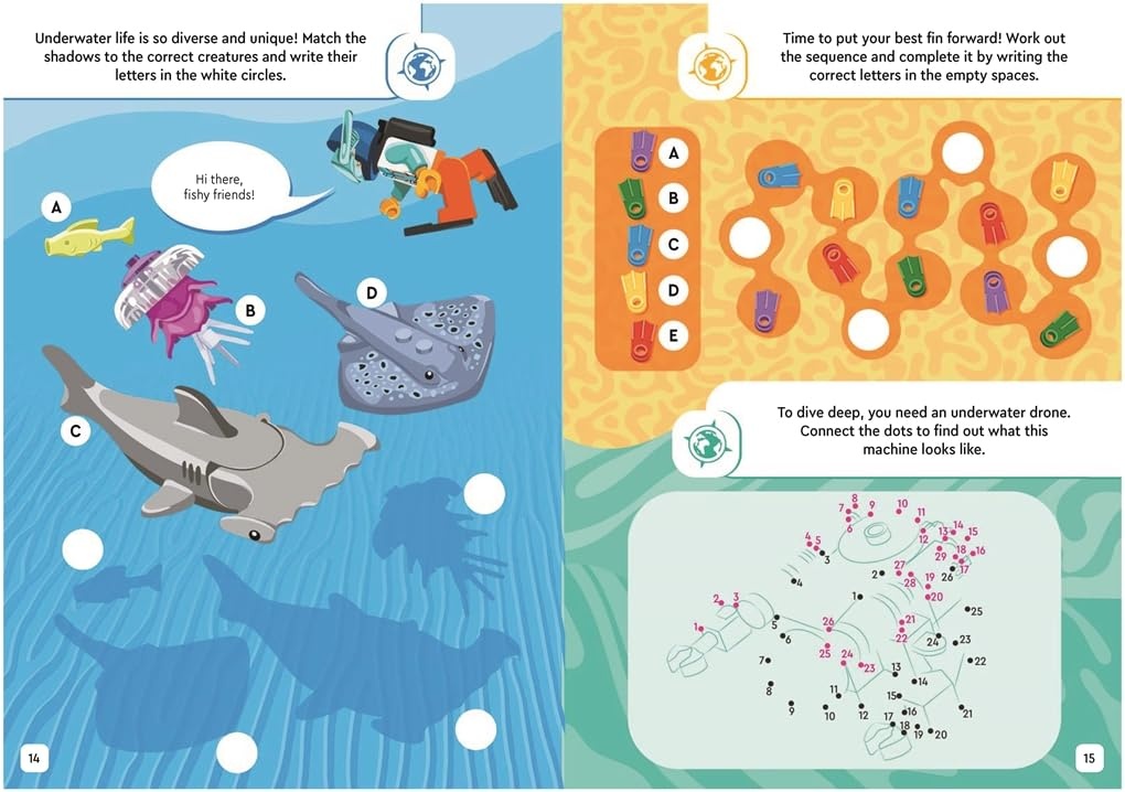 image:imageBuster Books LEGO City Splash into Summer with diver LEGO minifigure and underwater accessories LEGO Minifigure Activity