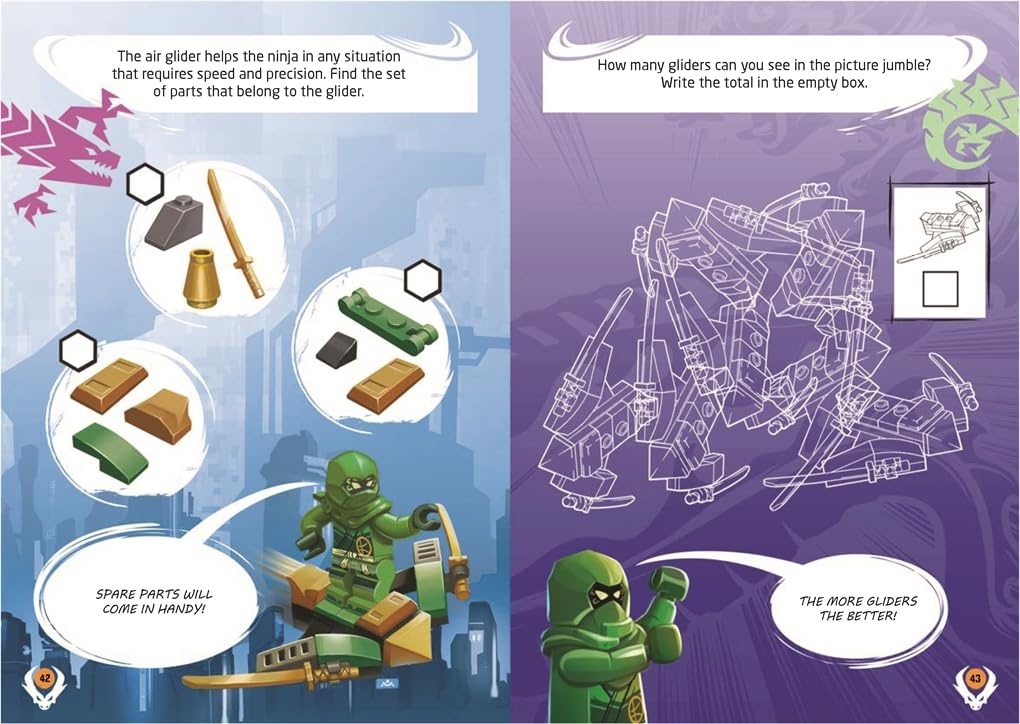 image:imageBuster Books LEGO NINJAGO Here Comes the Ninja with Arin minifigure and dragon minibuild LEGO Minifigure Activity