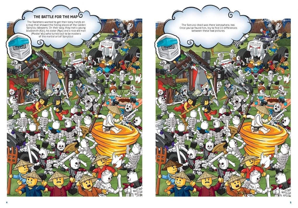 image:imageBuster Books LEGO NINJAGO Wheres the Ninja A Search and Find Adventure with Zane minifigure LEGO Search and Find
