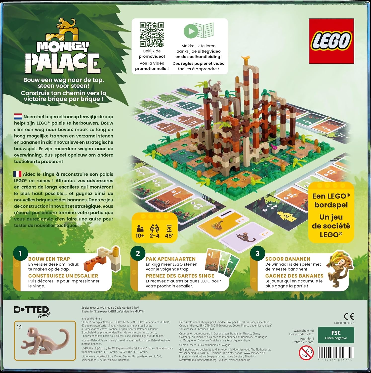 image:imageDotted Games Monkey Palace A LEGO Board Game Build Your Way to Victory Stone by Brick Fun Building Family Game Age 10 24 Players