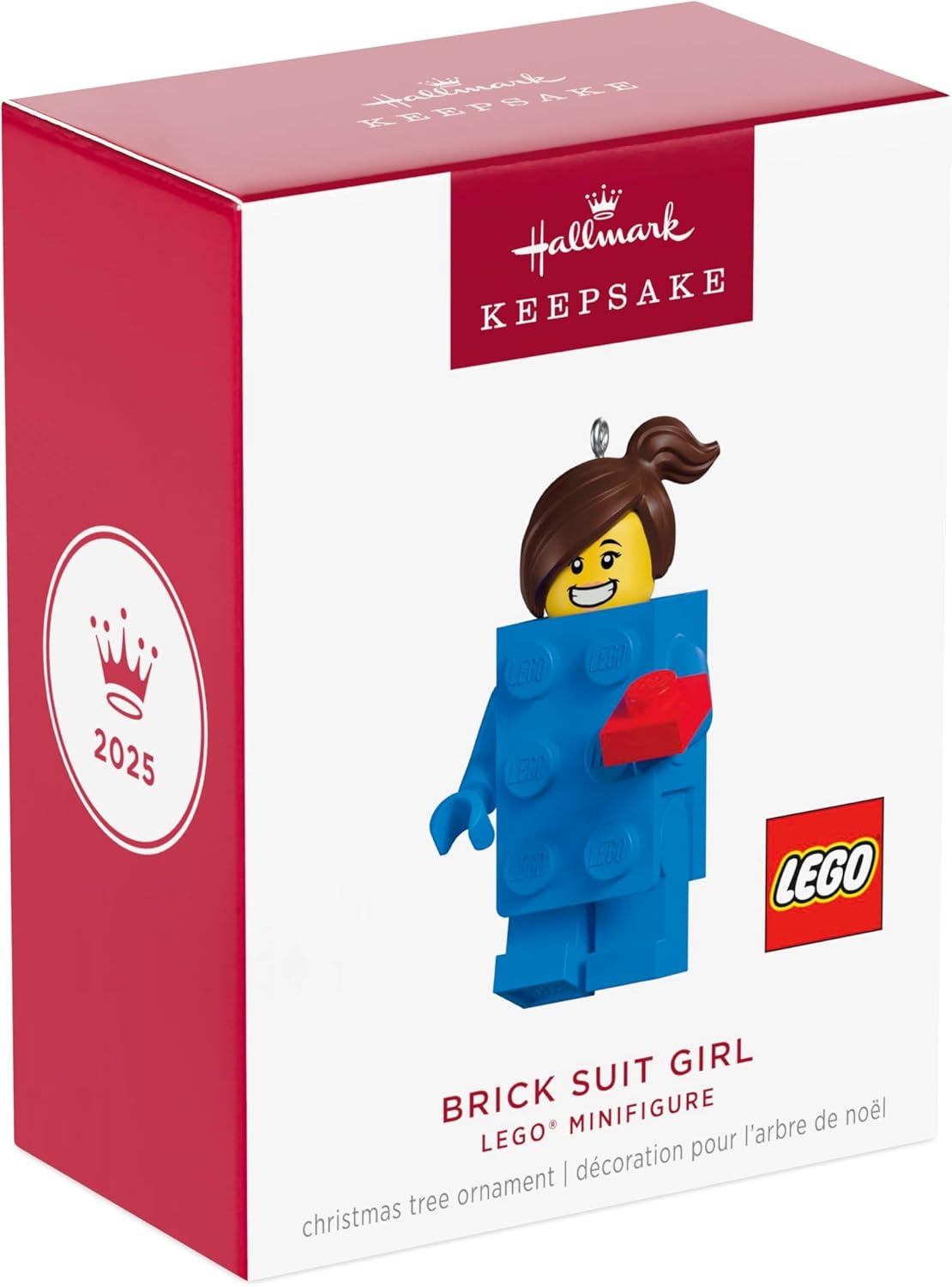 image:imageHallmark Keepsake Christmas Ornament Brick Suit Girl LEGO Minifigure Gifts for LEGO FansBrick Suit Girl LEGO Minifigure