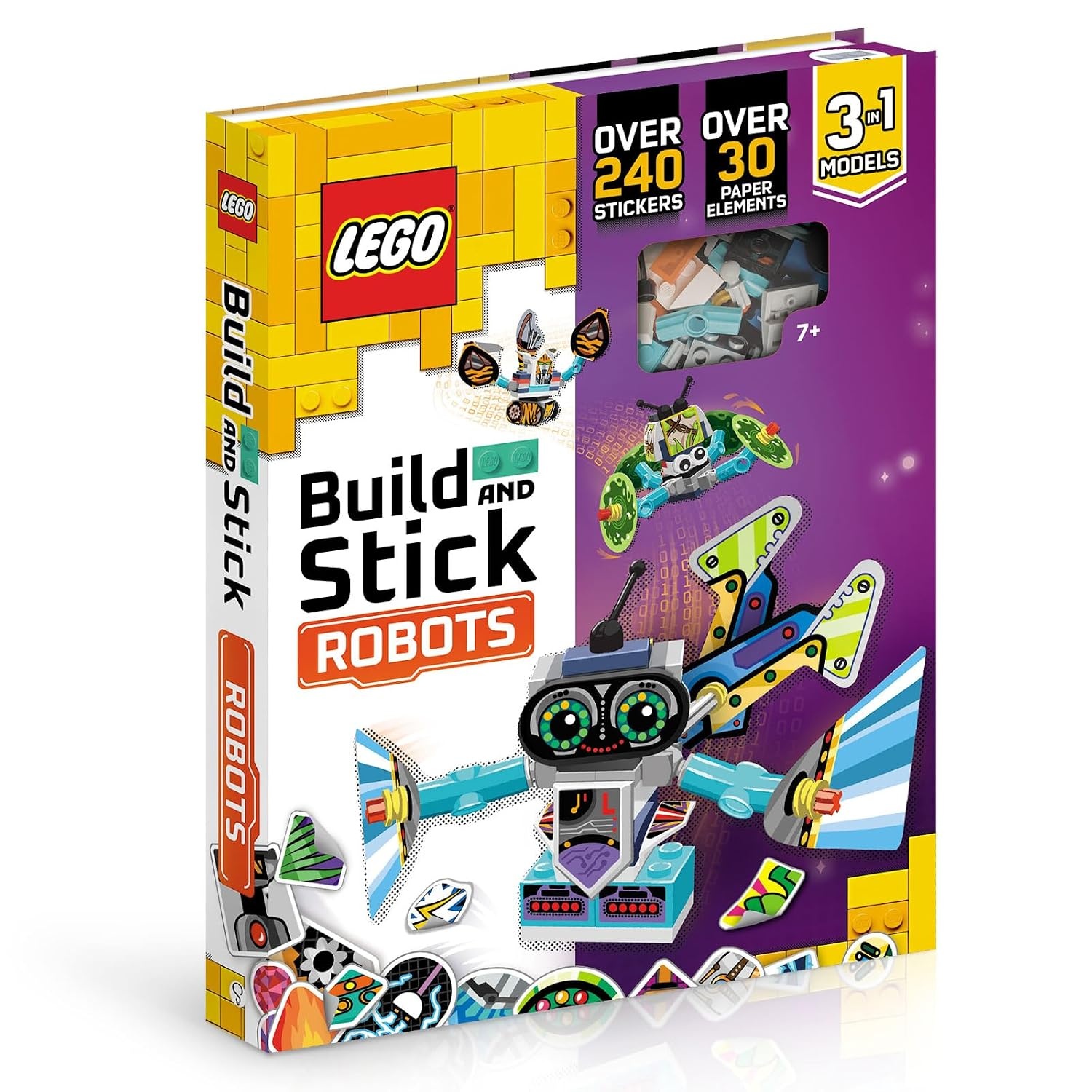 image:imageLEGO Books Build and Stick Robots Activity Book with 200 Stickers Exclusive Models and Awesome Activities to Inspire Imagination and Creativity