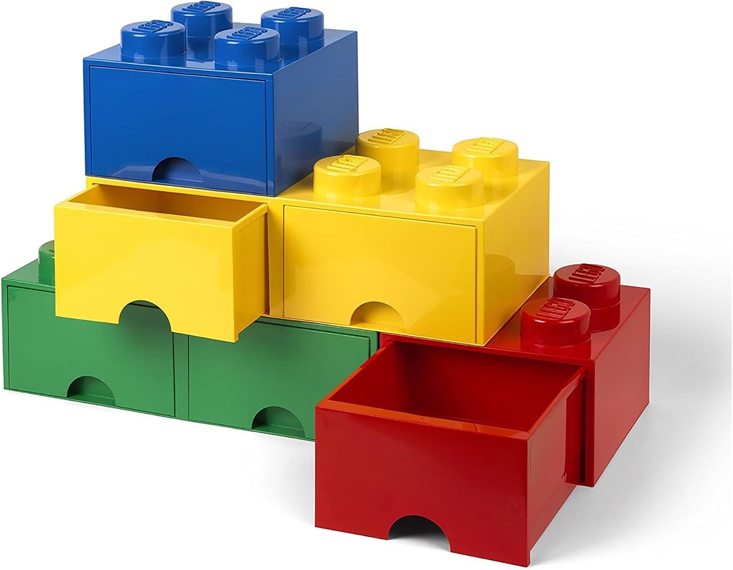 image:imageLEGO Brick Drawer 8 Knobs 2 Drawers Stackable Storage Box Bright Yellow Oversized 197 x 98 x 71 stackable toy chest BPAfree polypropylene playroom organizer for kidsBright Yellow