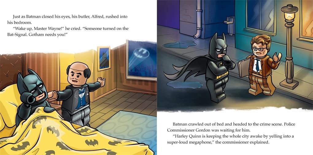 image:imageLEGO DC Super Heroes Batman vs Harley Quinn with Batman and Harley Quinn minifigures popup play scenes and 2 books