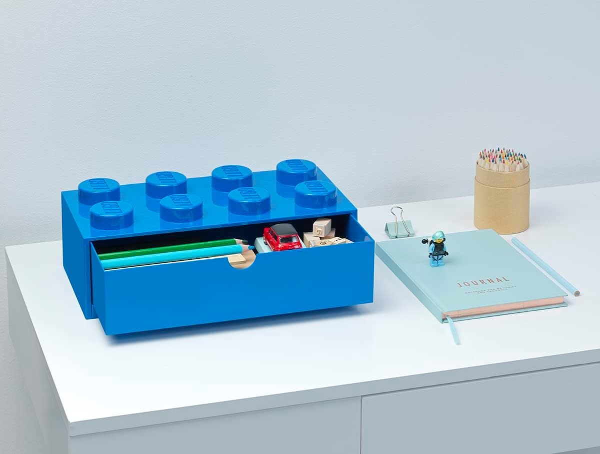 image:imageLEGO Desk Drawer Set Bright Blue amp Bright Red Stackable Storage
