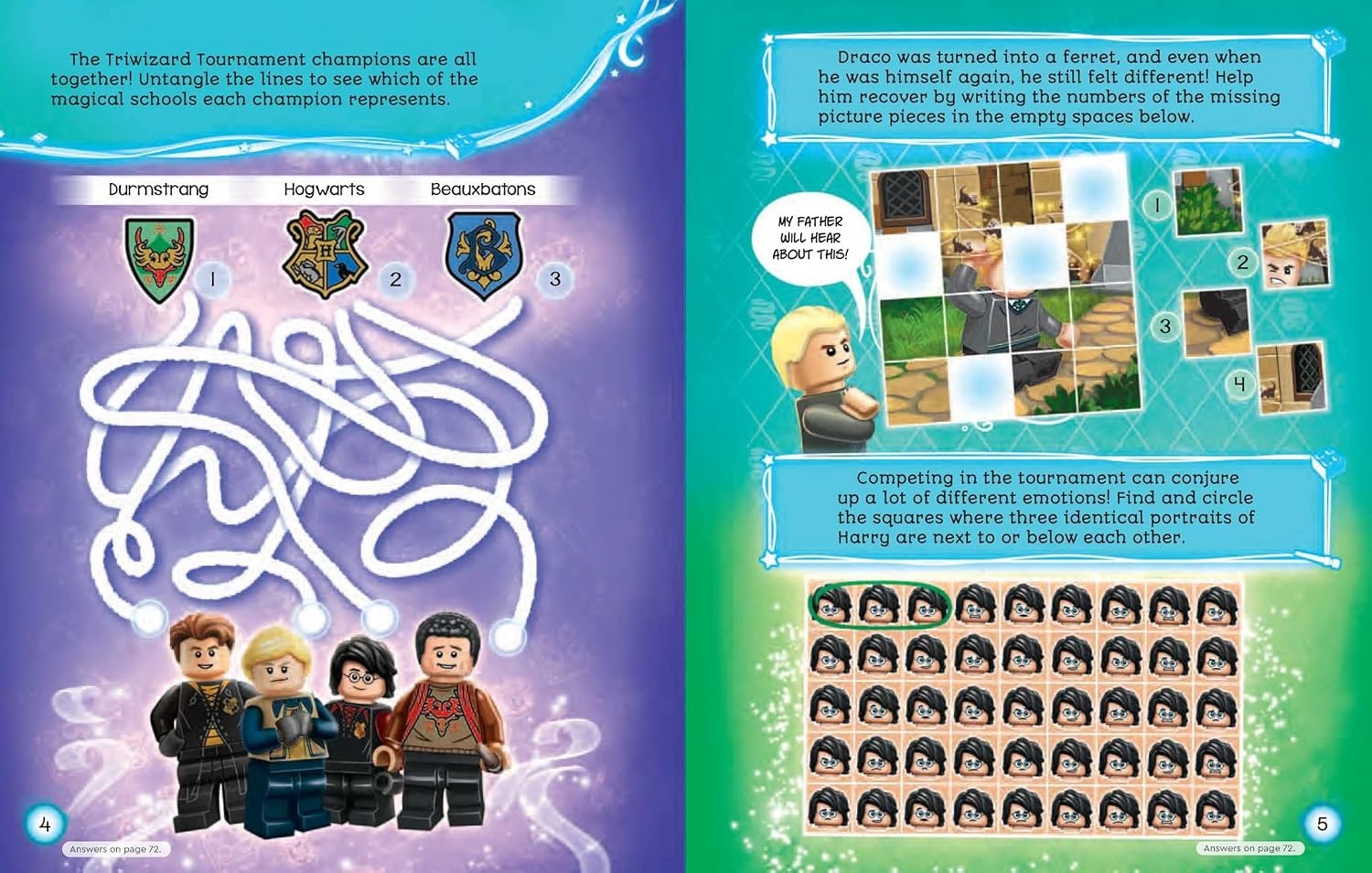 image:imageLEGO Harry Potter Magical Defenders Activity Book with 3 Minifigures and Accessories