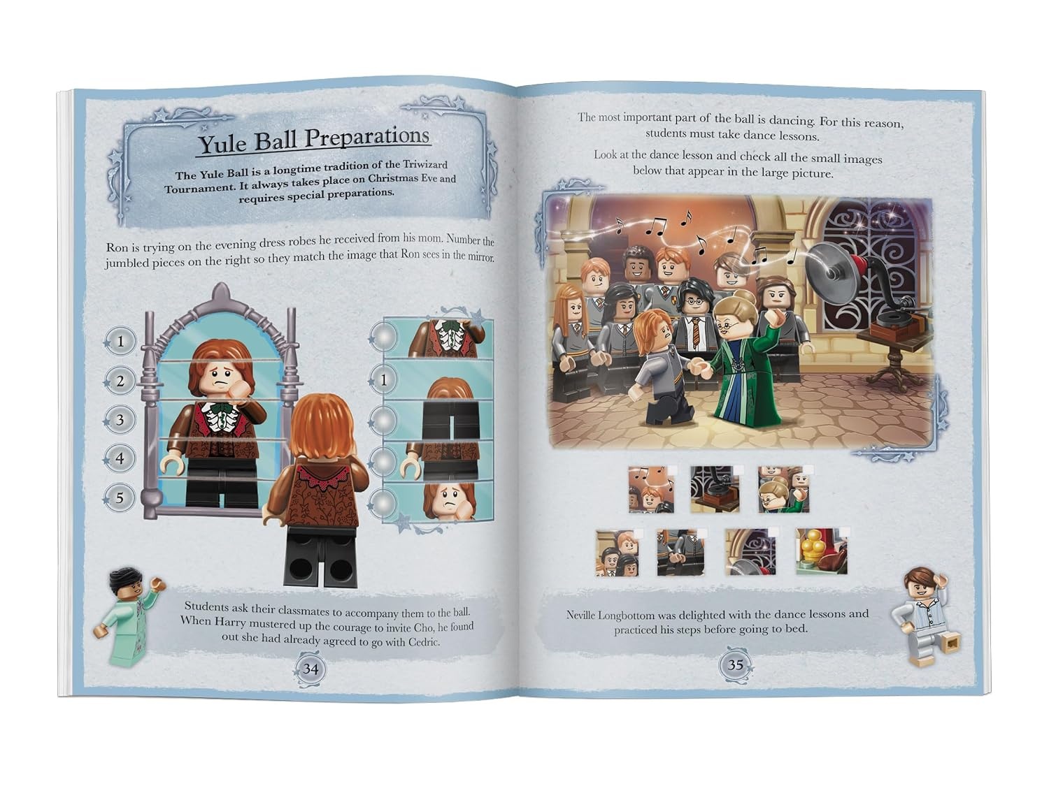 image:imageLEGO Harry Potter Magical Year at Hogwarts Christmas Activity Book with Fun Facts Play Scene Basic Brick Kit and 3 LEGOR Minifigures to Inspire Imagination and Creativity