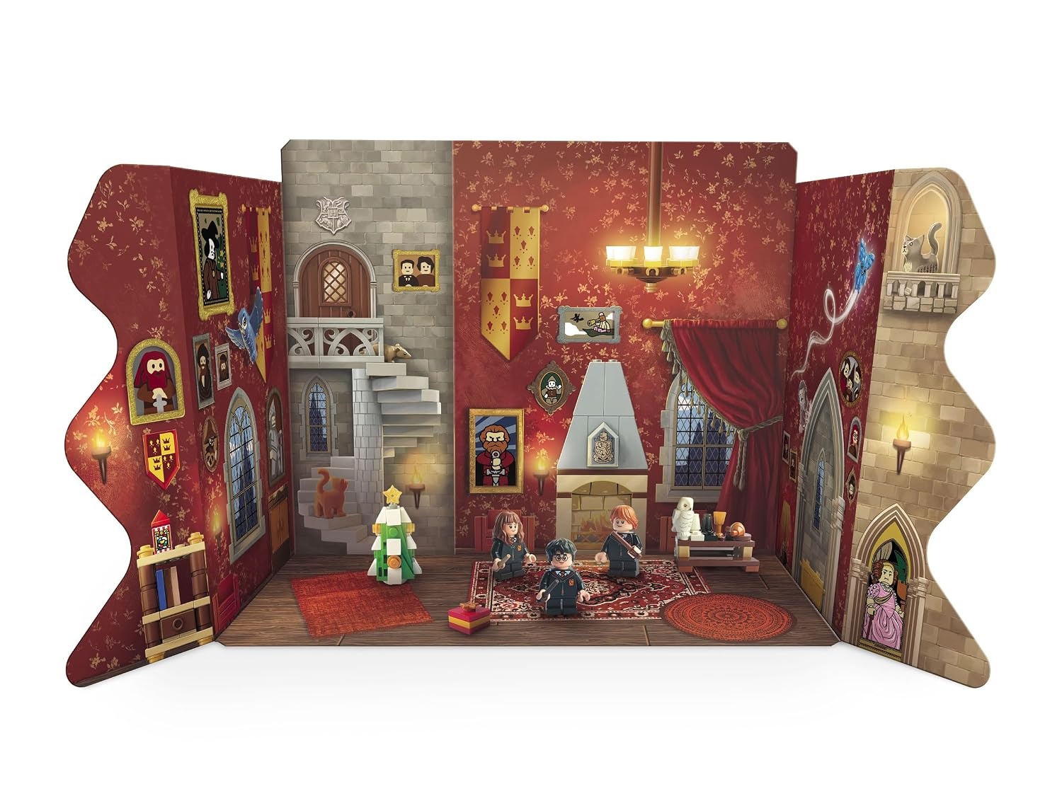image:imageLEGO Harry Potter Magical Year at Hogwarts Christmas Activity Book with Fun Facts Play Scene Basic Brick Kit and 3 LEGOR Minifigures to Inspire Imagination and Creativity