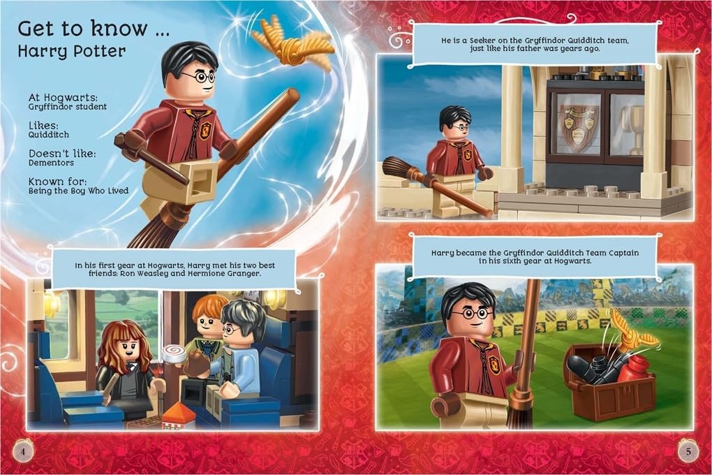 image:imageLEGO Harry Potter Official Yearbook 2025 with Harry Potter minifigure broomstick and Golden Snitch LEGO Annual