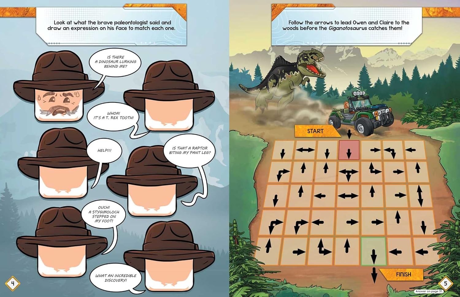 image:imageLEGO Jurassic World Adventures of a Dino Expert Activity Book with Minifigure