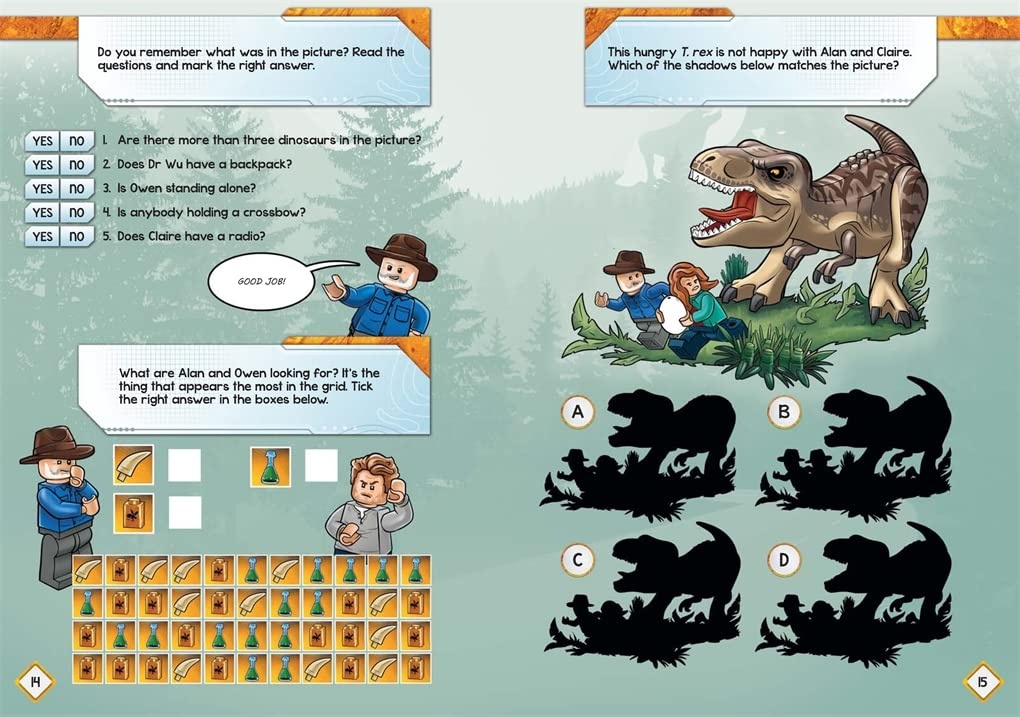 image:imageLEGO Jurassic World Alan Grants Missions Activity Book with Alan Grant minifigure LEGO Minifigure Activity