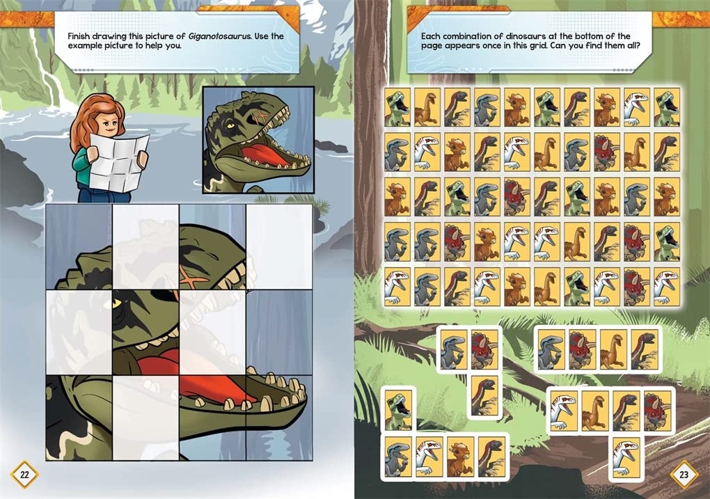 image:imageLEGO Jurassic World Alan Grants Missions Activity Book with Alan Grant minifigure LEGO Minifigure Activity