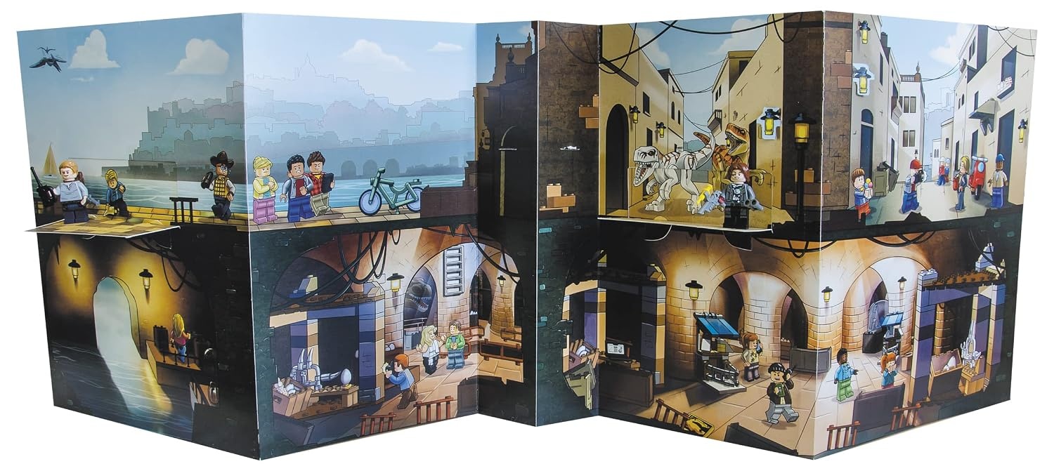 image:imageLEGO Jurassic World Owen VS Delacourt Activity Book with Fun Facts PopUp Play Scene and 2 LEGOR Minifigures to Inspire Imagination and Creativity