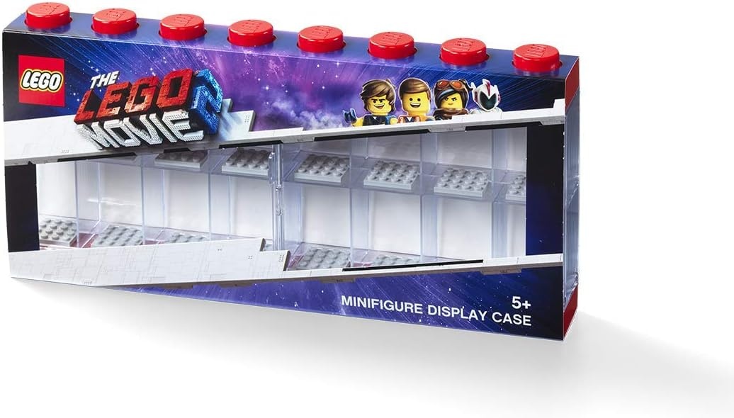 image:imageLEGO Minifigure Display Case 16 Black Space for 16 Minifigures BPAfree large cabinet with 16 individual compartments and baseplates Securely showcase your favorite LEGO charactersRed
