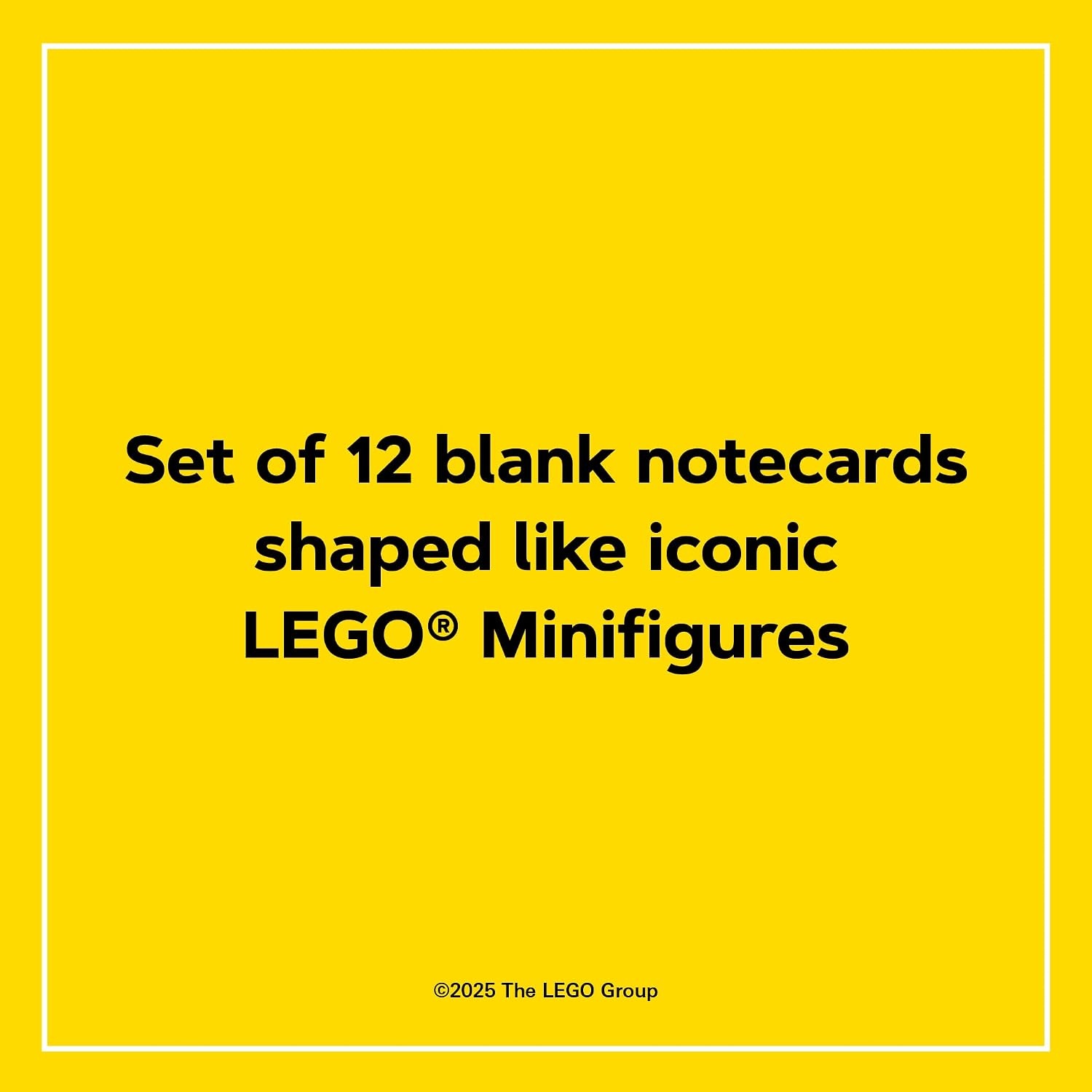 image:imageLEGO Minifigure Notecards 12 Shaped Notecards with Envelopes