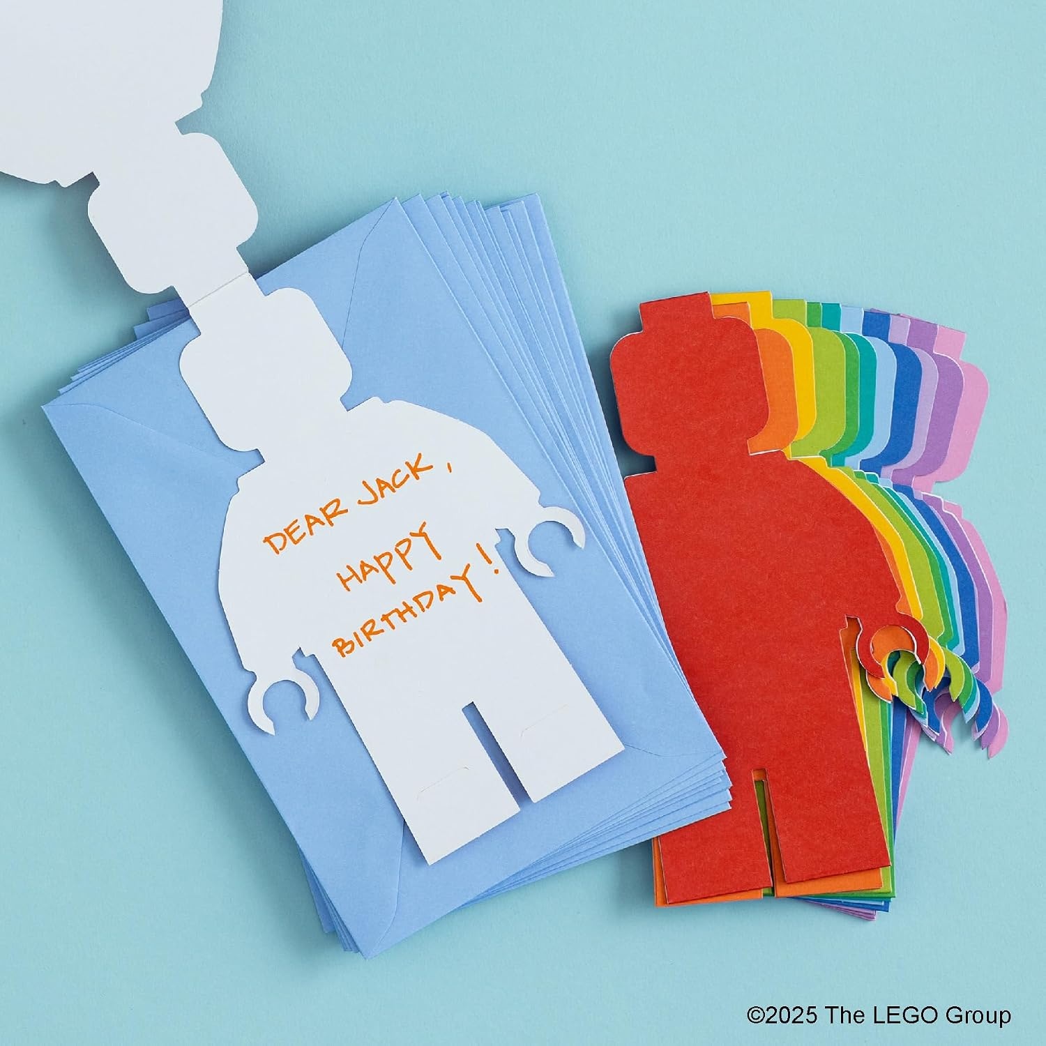 image:imageLEGO Minifigure Notecards 12 Shaped Notecards with Envelopes