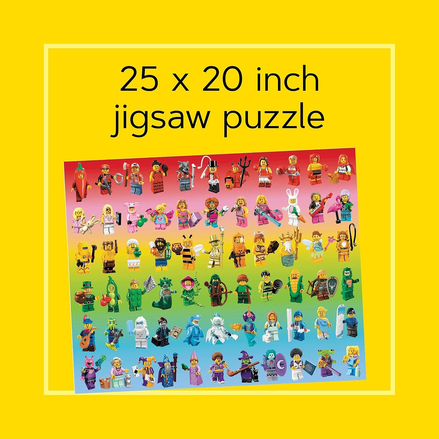 image:imageLEGO Minifigure Rainbow 1000Piece Jigsaw PuzzleLego Minifigure Rainbow