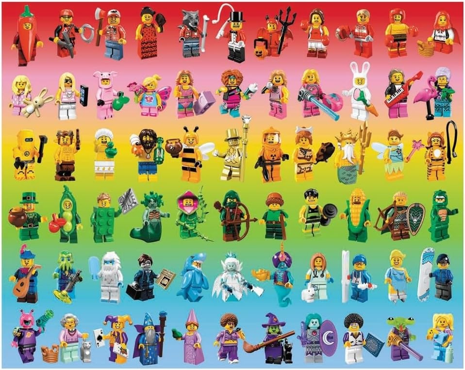 image:imageLEGO Minifigure Rainbow 1000Piece Jigsaw PuzzleLego Minifigure Rainbow