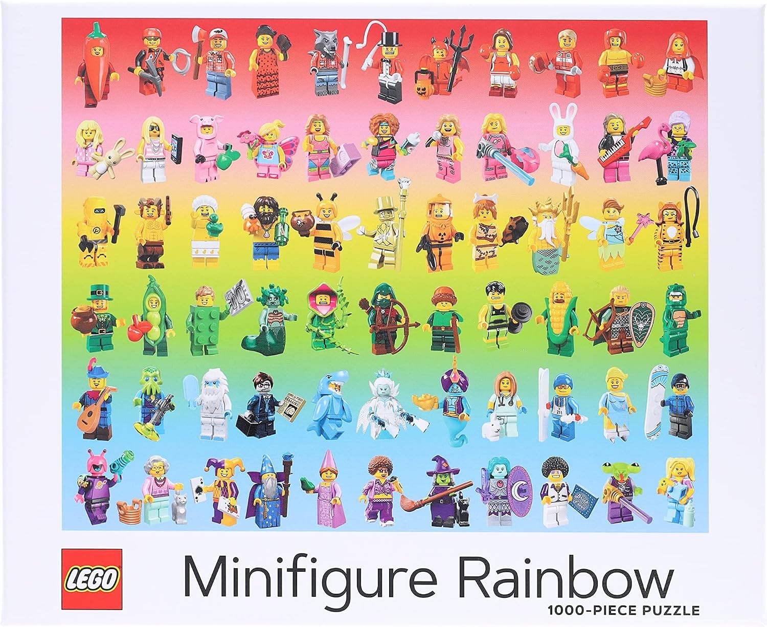 image:imageLEGO Minifigure Rainbow 1000Piece Jigsaw PuzzleLego Minifigure Rainbow