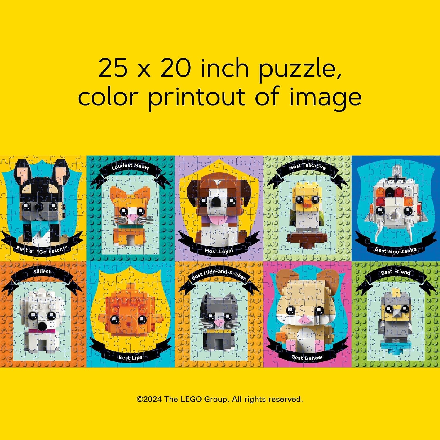 image:imageLEGO Minifigure Rainbow 1000Piece Jigsaw PuzzleLego Pet Pals