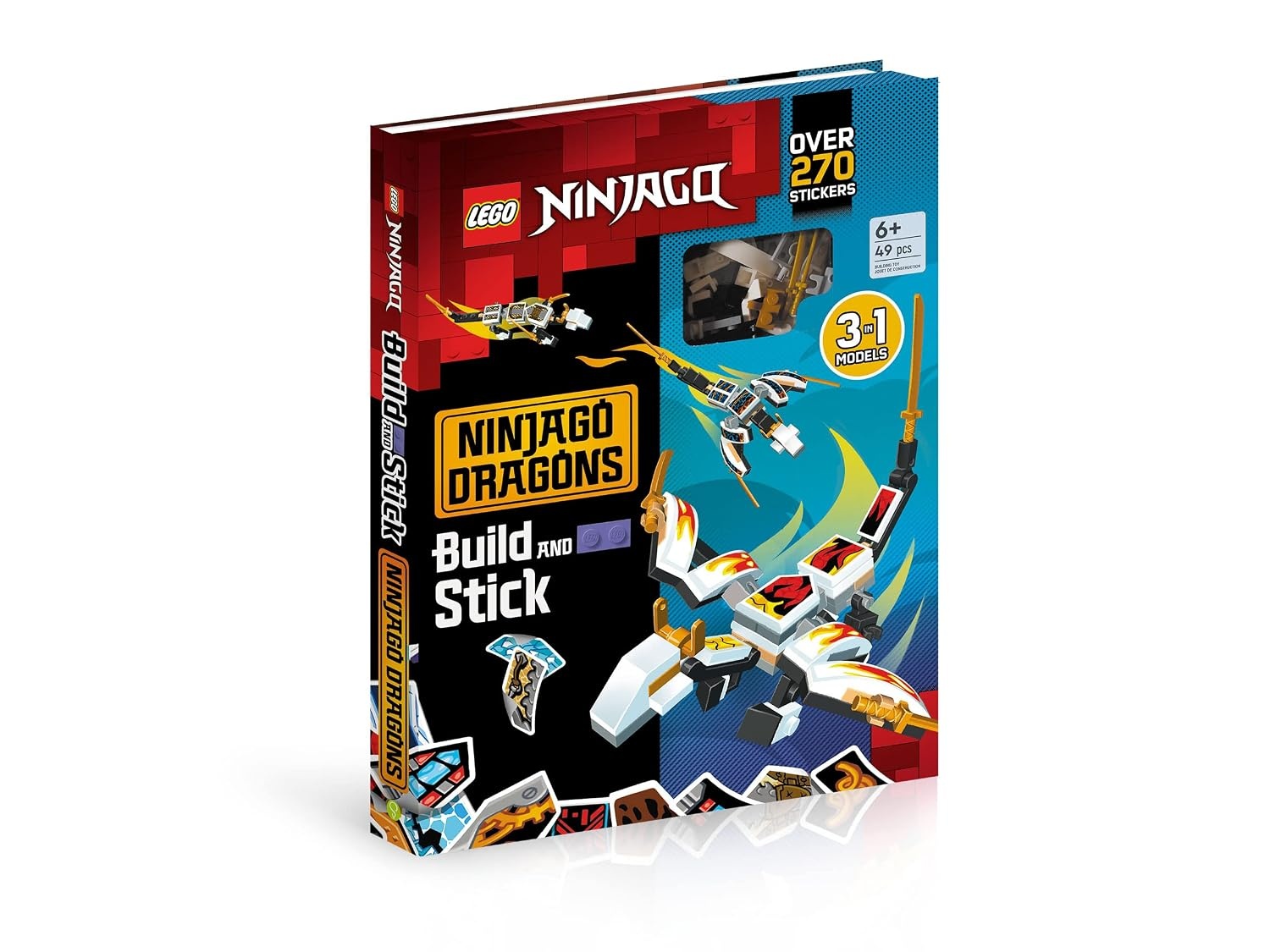 image:imageLEGO NINJAGO Build and Stick NINJAGO Dragons Activity Book with 250 Stickers Exclusive Models and Awesome Activities to Inspire Imagination and Creativity