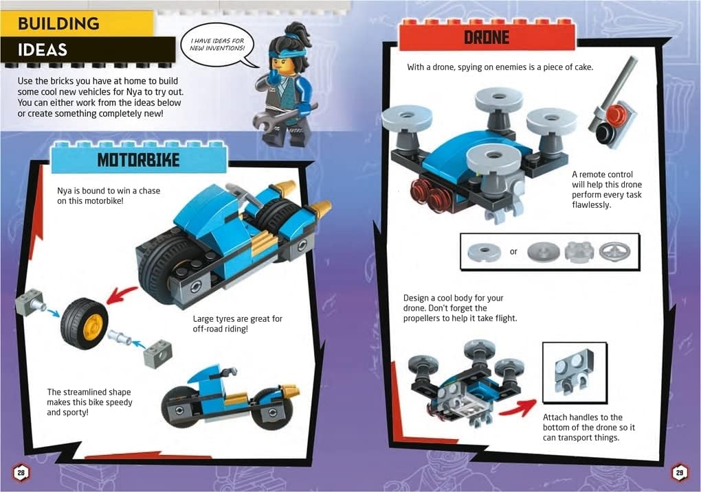 image:imageLEGO NINJAGO Nyas Powers Activity Book with NYA LEGO Minifigure and mech LEGO Minifigure Activity