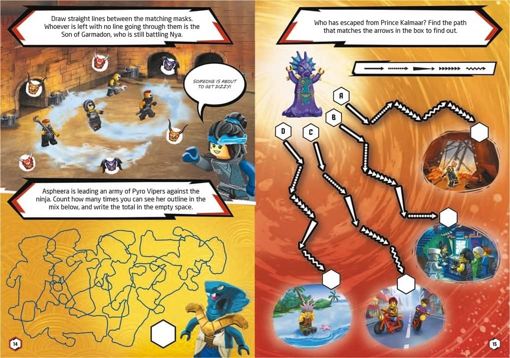 image:imageLEGO NINJAGO Nyas Powers Activity Book with NYA LEGO Minifigure and mech LEGO Minifigure Activity