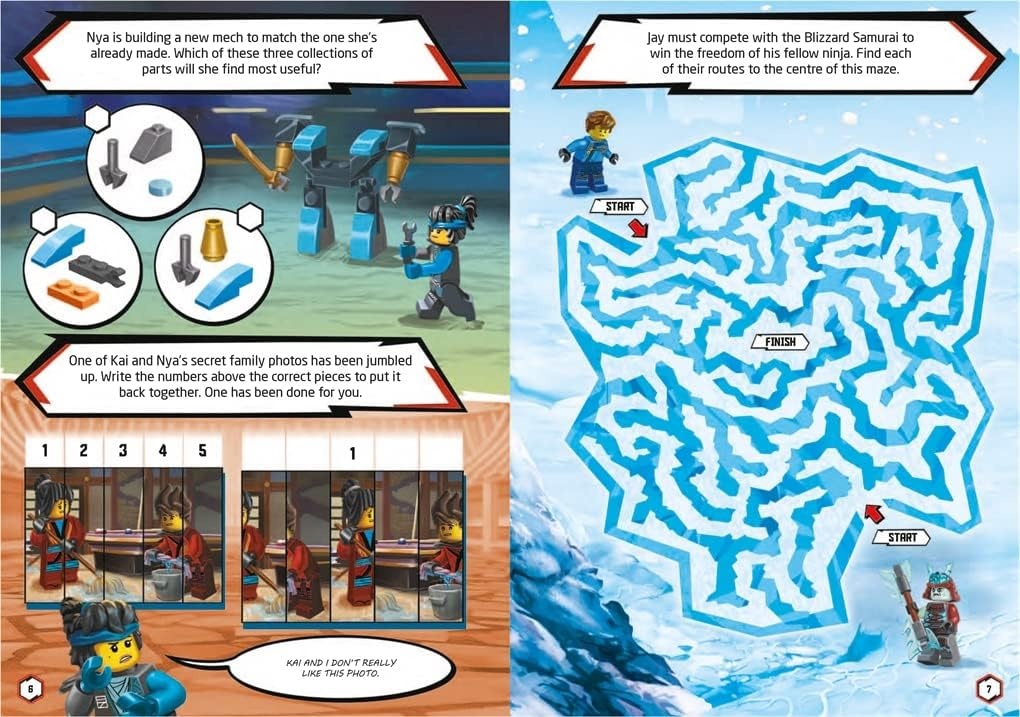 image:imageLEGO NINJAGO Nyas Powers Activity Book with NYA LEGO Minifigure and mech LEGO Minifigure Activity