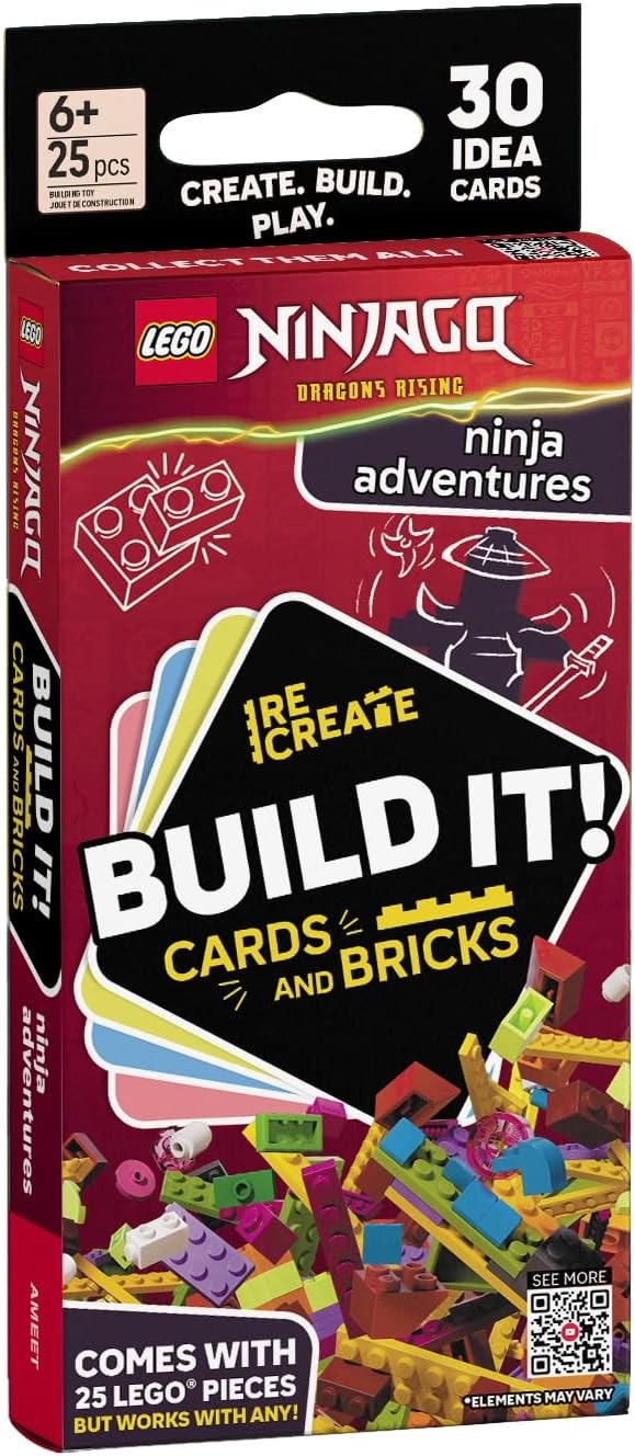 image:imageLEGO Recreate Activity Cards Space Outer Space Building Game with 30 Activity Cards amp 25 LEGO Elements Ages 6LEGO NINJAGO Ninja Adventures