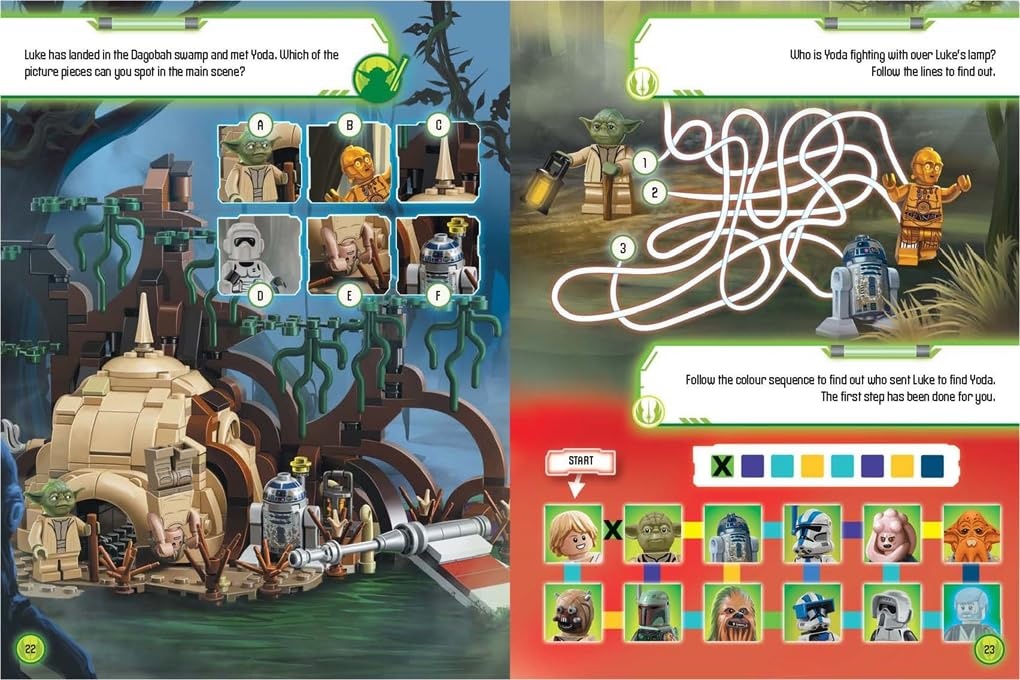 image:imageLEGO Star Wars Official Annual 2025 with Yoda minifigure and lightsaber LEGO Annual