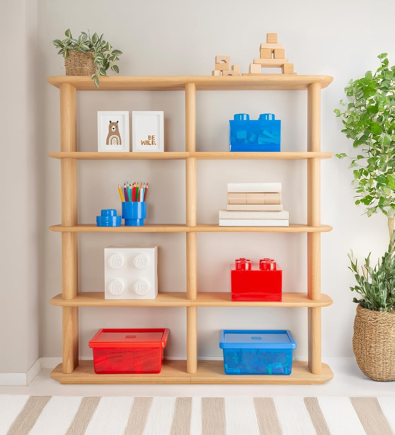 image:imageLEGO Storage Brick 4 studs Cool Yellow Stackable Plastic Storage Box with Lid for Kids and Adults Ideal Desk Organizer and Toy Box 56L Capacity LEGO Brick Storage Box Stackable Organizer Toy Desk amp Shelf Storage 56 L Capacity Brick Size 4White