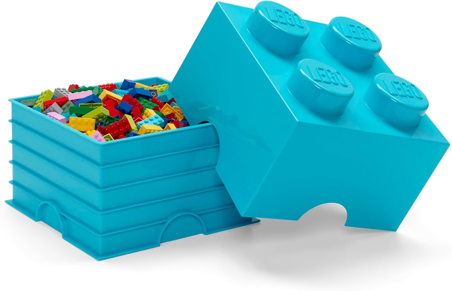image:imageLEGO Storage Brick 6 847 L Storage Box with Lid Red LEGO Brick Storage Box Stackable Organizer Toy Desk amp Shelf Storage 847 L Capacity Brick Size 6Medium Azure
