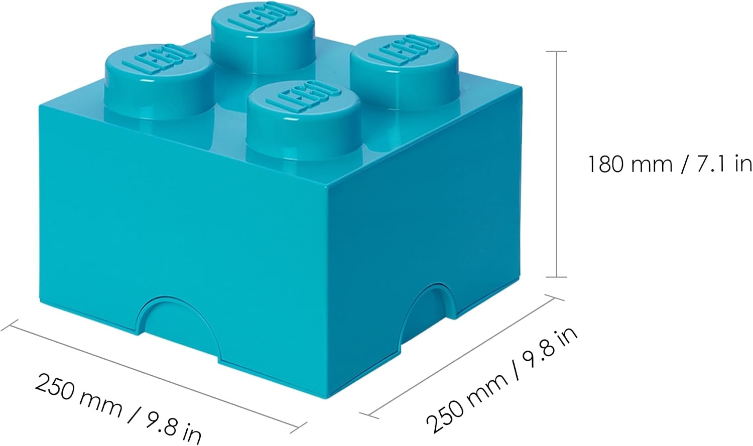 image:imageLEGO Storage Brick 6 847 L Storage Box with Lid Red LEGO Brick Storage Box Stackable Organizer Toy Desk amp Shelf Storage 847 L Capacity Brick Size 6Medium Azure