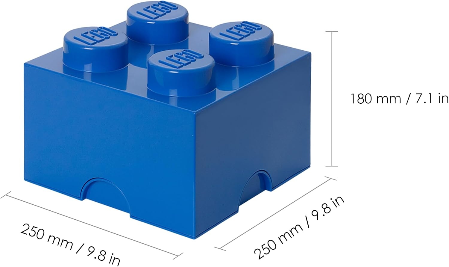image:imageLEGO Storage Brick 6 847 L Storage Box with Lid Red LEGO Brick Storage Box Stackable Organizer Toy Desk amp Shelf Storage 847 L Capacity Brick Size 6Blue