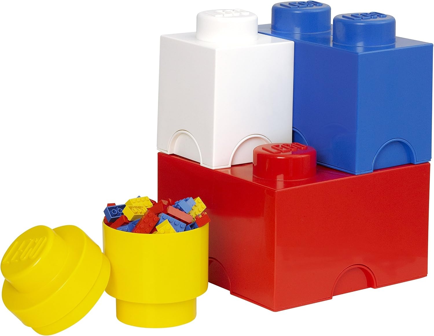 image:imageLEGO Storage Brick Multi Pack 4 Piece Bright RedBright BlueBright YellowWhite 40150601Bright RedBright BlueBright YellowWhite