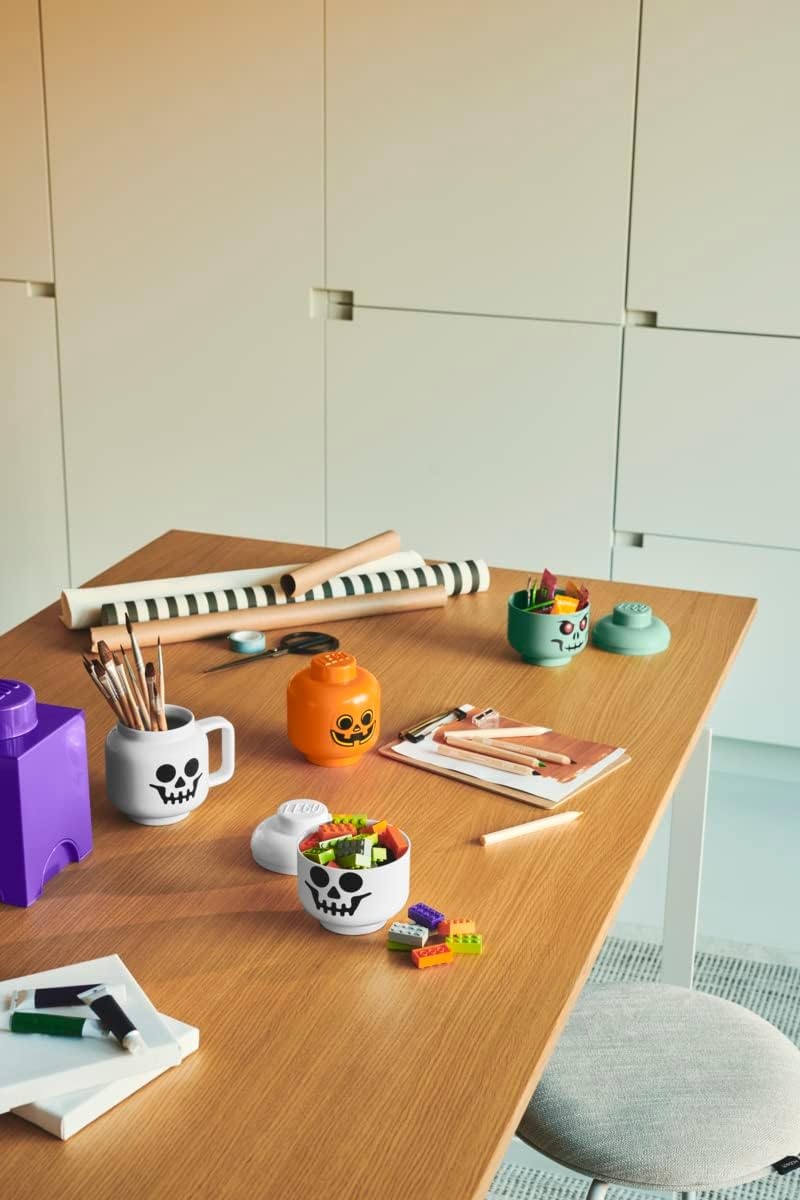 image:imageLEGO Storage Head Mini Pumpkin 4 x 45 Inches 102 x 115 cm Stackable Plastic Storage Box with Lid for Kids Toy Organizer and Room Decor