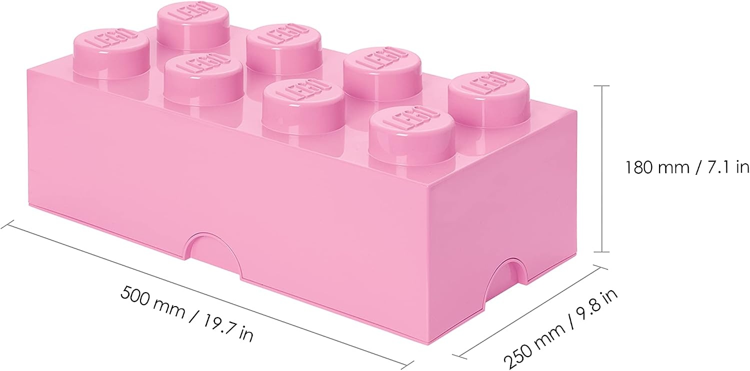 image:imageRoom Copenhagen 8 LEGO Brick Box White BPAFree Plastic Organizer for Bricks Clothes amp Stationery Compatible with LEGO Brick Drawers and Other Storage BlocksLight Purple