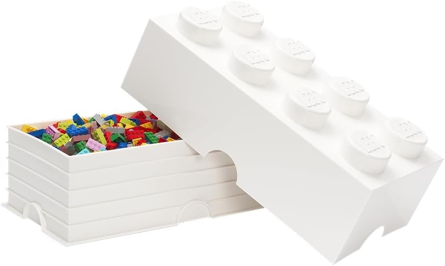 image:imageRoom Copenhagen 8 LEGO Brick Box White BPAFree Plastic Organizer for Bricks Clothes amp Stationery Compatible with LEGO Brick Drawers and Other Storage BlocksWhite