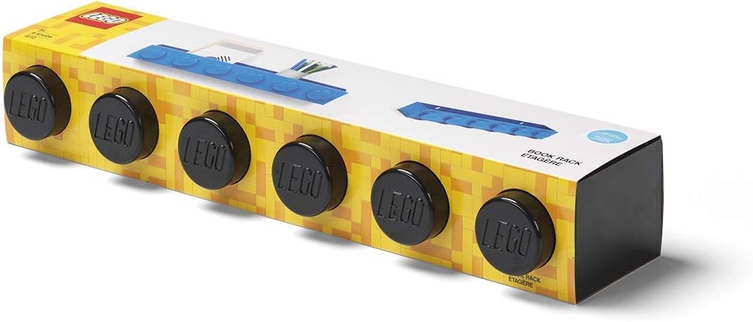 image:imageRoom Copenhagen LEGO Book Rack Wall Shelf 189 in White WallMounted Book Rack 189 in Width Book amp Magazine Storage Room OrganizationBlack