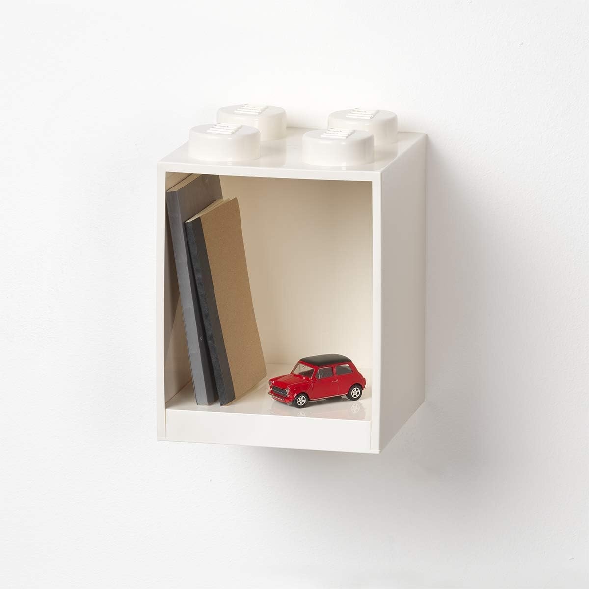 image:imageRoom Copenhagen LEGO Brick Shelf Box Stackable or Mountable Storage Compartment 8 Stud Grey Stackable Storage Box WallMounted Design 8Knob Brick Design Open Storage Compartment Toy amp Desk StorageWhite