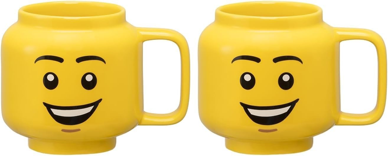 image:imageRoom Copenhagen LEGO Ceramic Mug Small Boy 225 ml Cup for All Ages Cool Cup Fun and Unique Ceramic Coffee Mug Tea Mug LEGO Design Dishwasher Safe Hot amp Cold DrinksHappy Boy